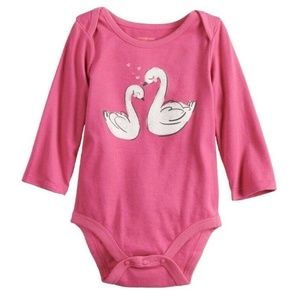 KIDS Jumping Beans Swan Long Sleeve One Piece